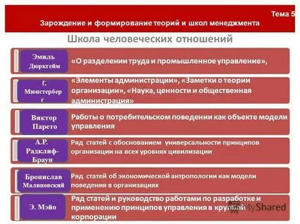 Теории становления менеджмента
