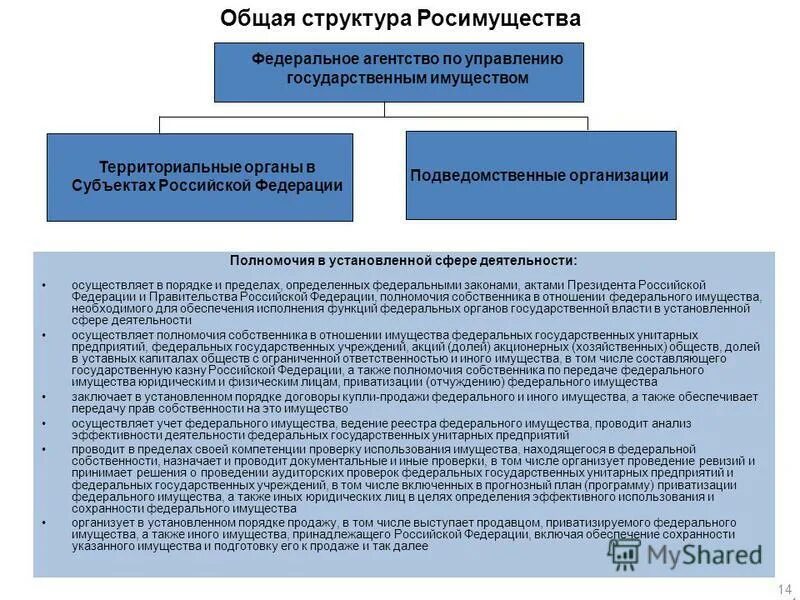 Государственное управление приватизацией. Структура Росимущества РФ. Органы управления государственным имуществом. Организационная структура Росимущества. Структура в территориальном управлении РО.