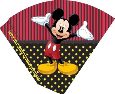 cone guloseimas festa mickey Scrapbook da disney, Festa do mickey, Mickey