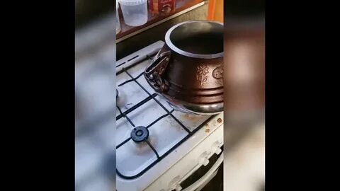 Афганский казан на газовой плите