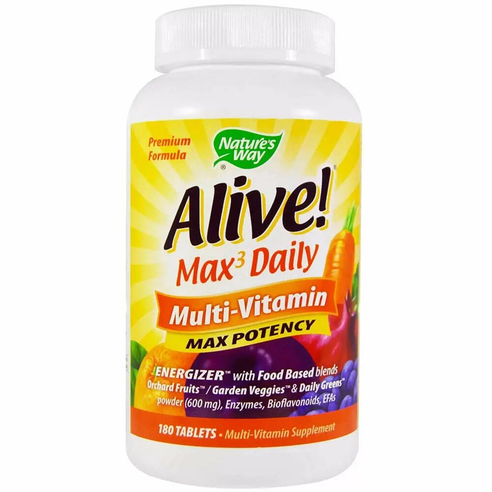 Таблетки multi vitamin. Дейли Макс витамины. Alive! Max3 Daily мультивитамины таб. №180. Мультивитамины Аливе. Натурес вай Аливе.