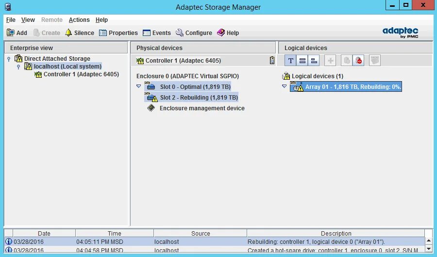 Device файл. Adaptec 6405. Expand логического диска Adaptec 71605q. Adaptec Storage Manager. Storage Controller Adaptec Raid 5405/5405q.