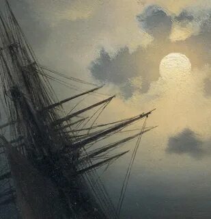 Айвазовский мельница лунной ночью 1876