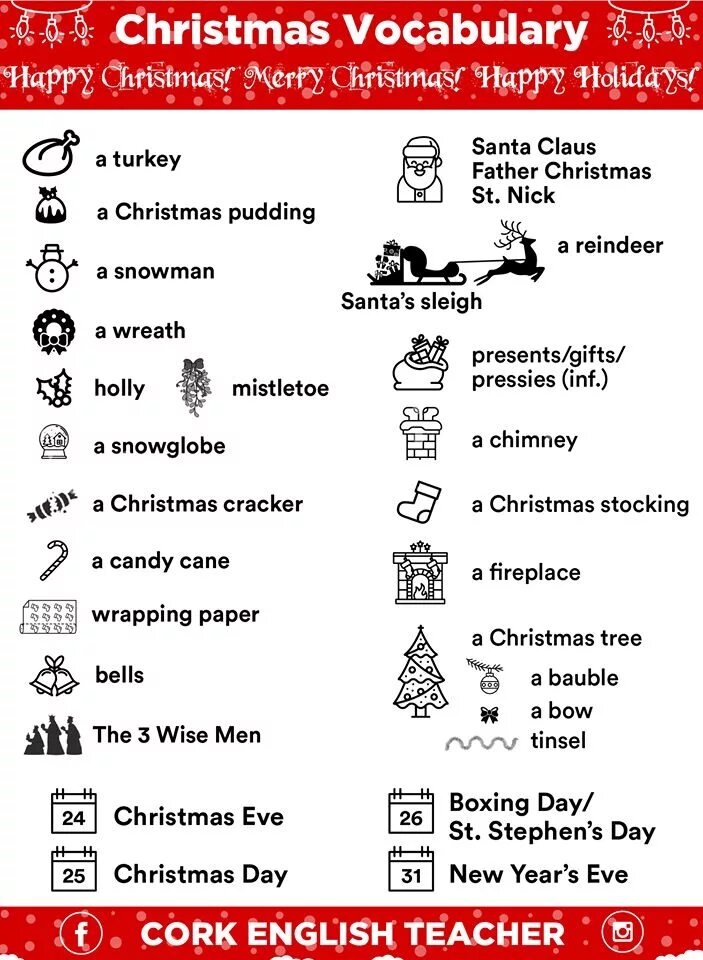 Christmas Vocabulary. Christmas лексика. Словарь Christmas. Лексика новый год на английском. Learn new vocabulary