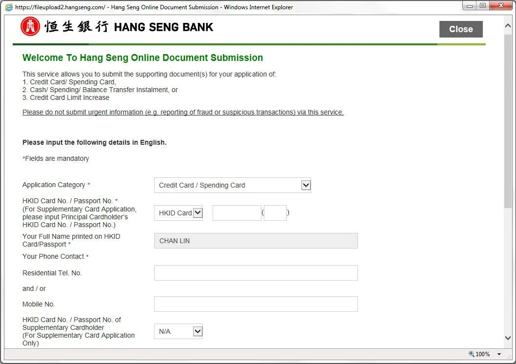 Address transfer. Hang Seng Bank Card. Bank Receipt. Hang Seng Bank transfer Puropose request form. Submit documents.