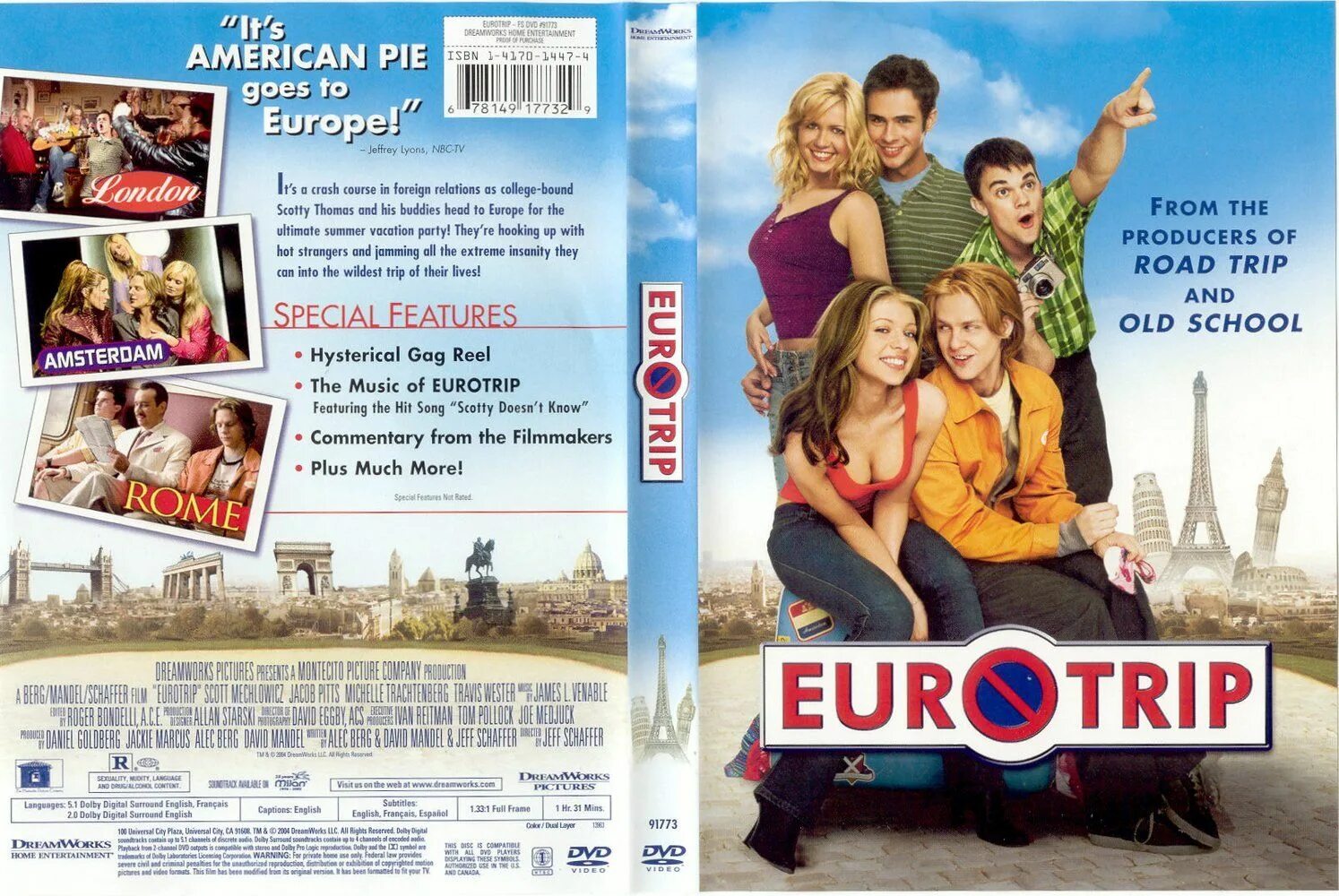 Евротрип. Eurotrip 2004 Постер. Евротур - Eurotrip (2004). Евротур обложка.