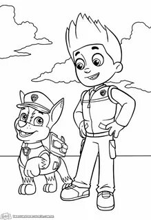 Ryder e o Chase - Imagens para Colorir Paw patrol coloring pages, Paw patrol col