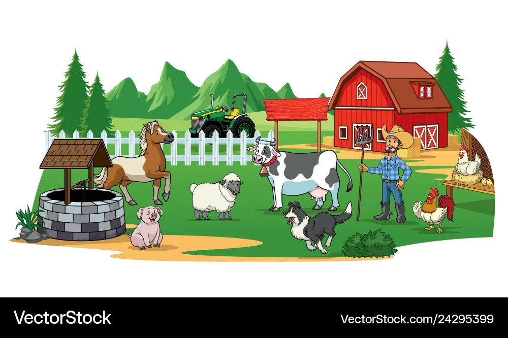 Farm yards. Farm yards. Дворик картинка для детей. Farm yards. Деревенские виды.