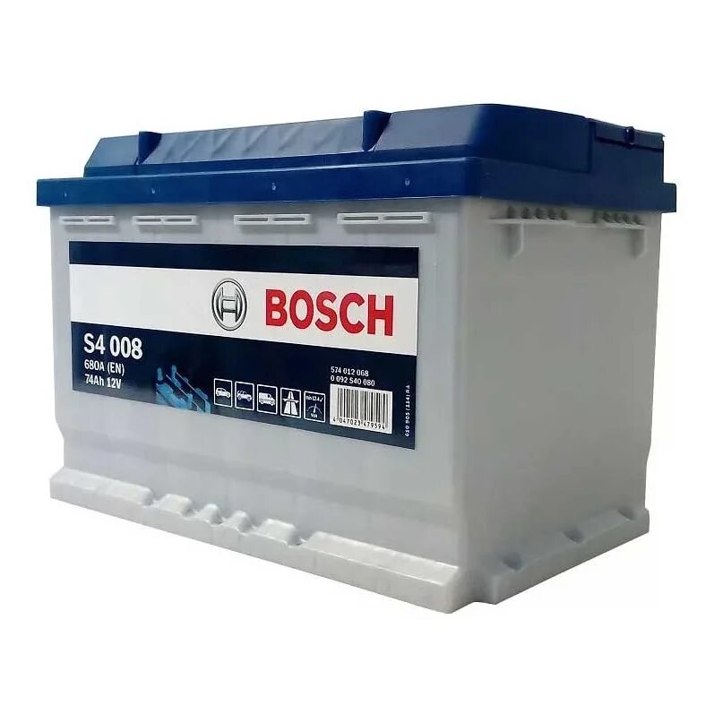 Аккумуляторы bosch характеристики. Аккумулятор bosch s4 74ah 680a. аккумулятор bosch 0092s40200. акб бош 74 s4 008. акб bosch 74 ah.