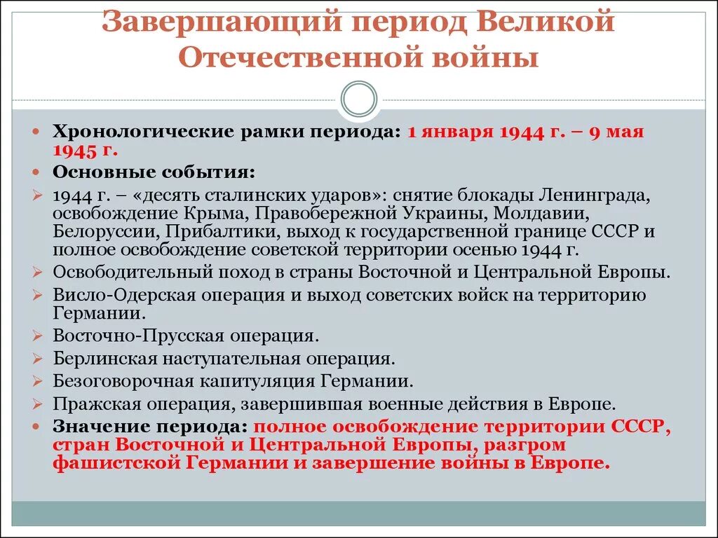 Завершающий этап Великой Отечественной войны. Завершающий период Великой Отечественной. Третий период Великой Отечественной войны итоги. Операции 3 периода ВОВ.