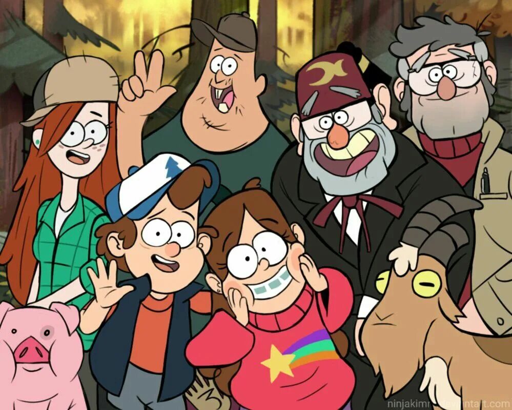 Гравити фолз вся семья. Все герои гравити фолз. Гравити фолз герои. Гравити фолз стэн пайнс. Все герои гравити фолз.