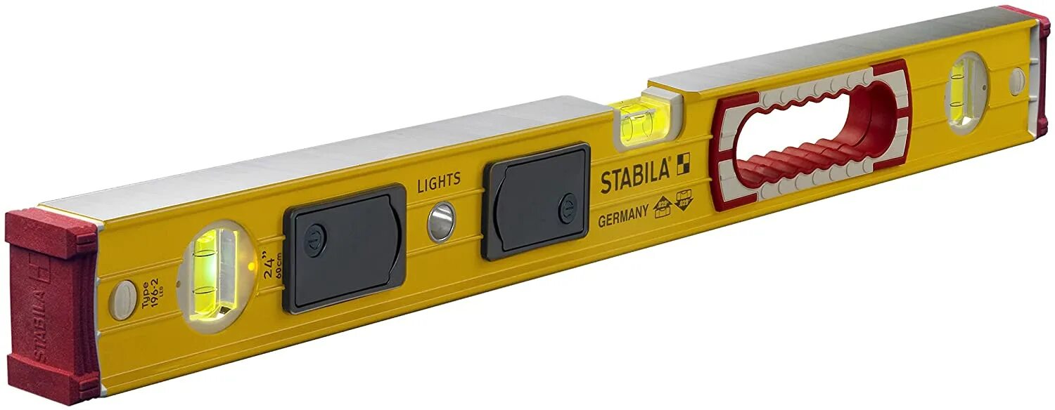 Уровень лайт. Уровень stabila 196-2 led с подсветкой 60 см 17392. уровень сантехника. уровень стабила для розеток.