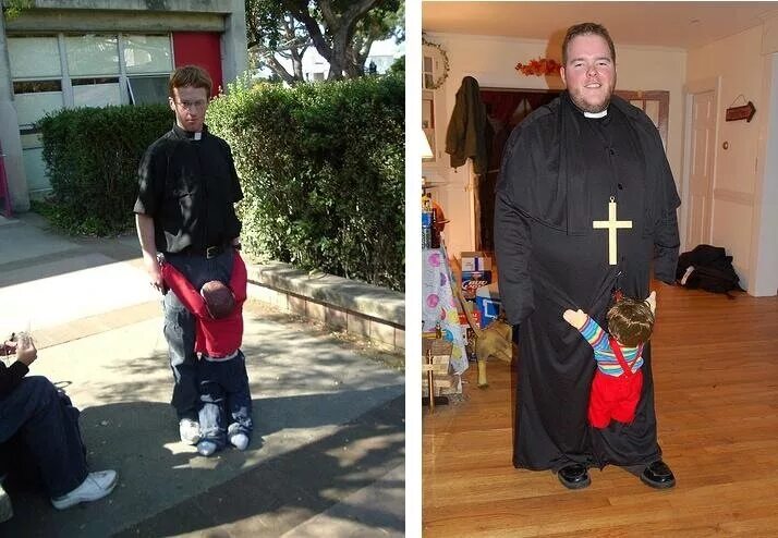 Ребенок в костюме священника. Детская исповедь. Ребенок в костюме священника. Священник и дети. Детская исповедь.