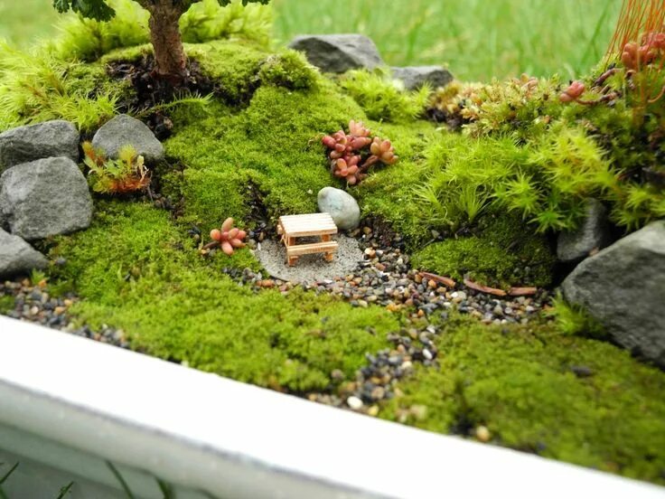 Поделки из мха своими руками фото XL Planet Moss Hanging fairy garden Miniature planet with Etsy Fairy garden, Min