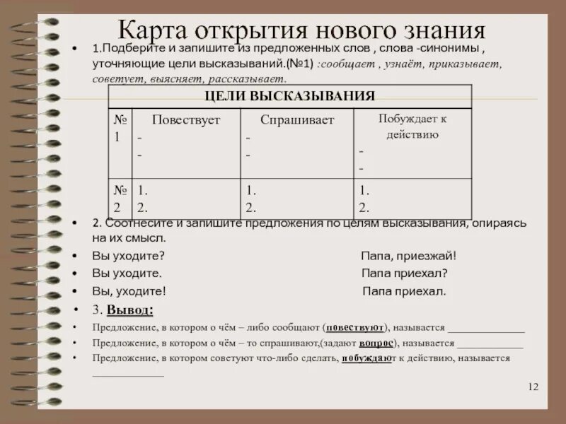 Предложения по цели высказывания примеры 3 Дать характеристику предложения по цели высказывания