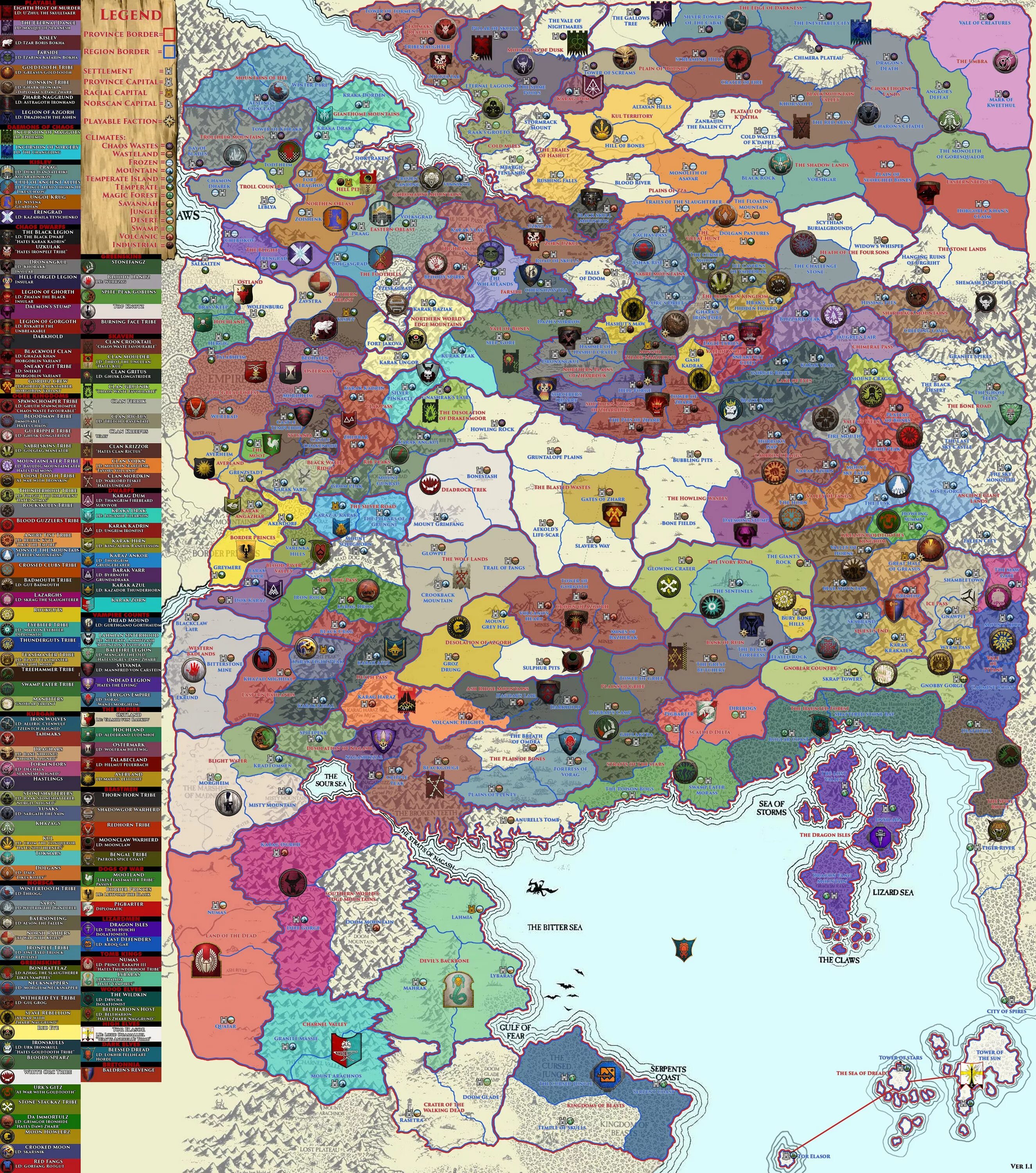 Box of the map. Box of the map