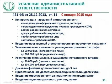 Штраф за необеспечение сиз
