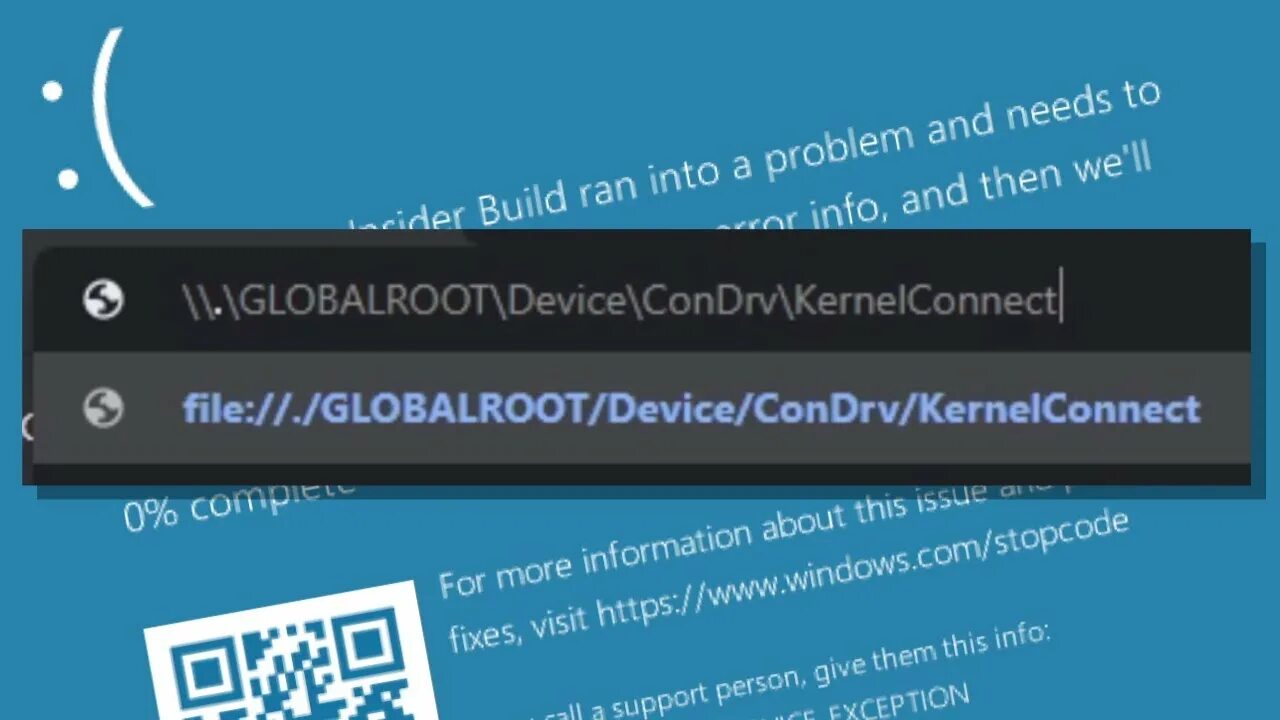 Globalroot device. Kernelconnect. globalrootdevicecondrvkernelconnect. bsod condrv.sys.