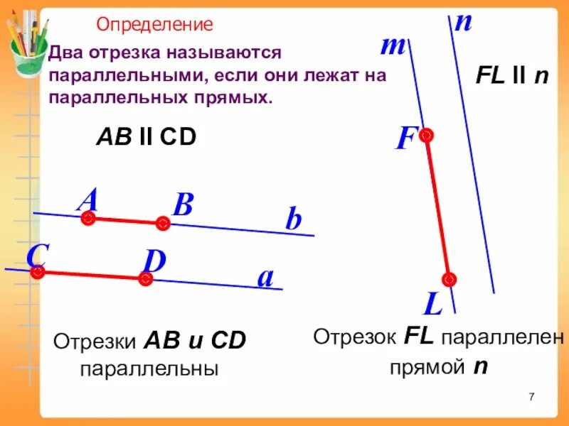 Какой отрезок называется параллельной прямой. Два отрезка называются параллельными если. Два отрезка называются параллельными если они лежат. Называются параллельными, если они лежат на параллельных прямых.. Отрезок и прямая называются параллельными, если они.