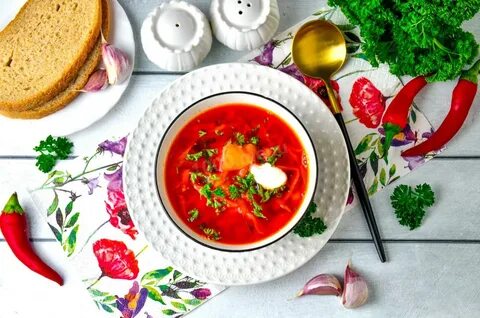 Борщ со свежими овощами