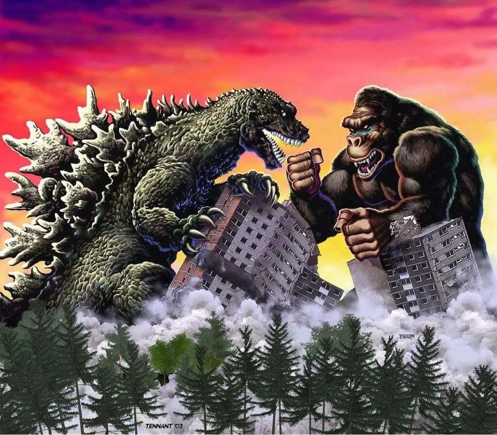 Godzilla x king kong. Кинг-Конг vs Godzilla. ГОДЗИЛЛ против Кинг Конг. Годзилла и Конг. Годзилла против Кинг Конга.