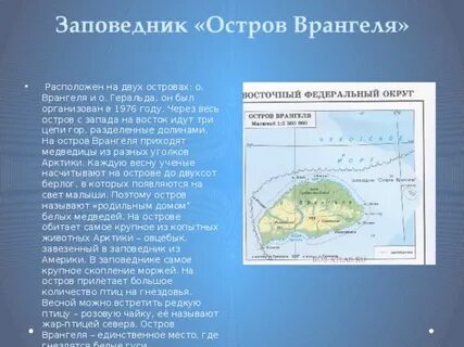 В какой природной зоне заповедник остров врангеля