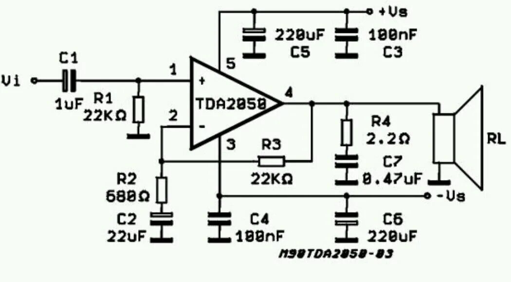 Однополярные унч. Усилитель на тда 2050. Усилитель звука на tda2050. Tda2050 схема усилителя. Усилитель на tda2050 с двухполярным питанием.