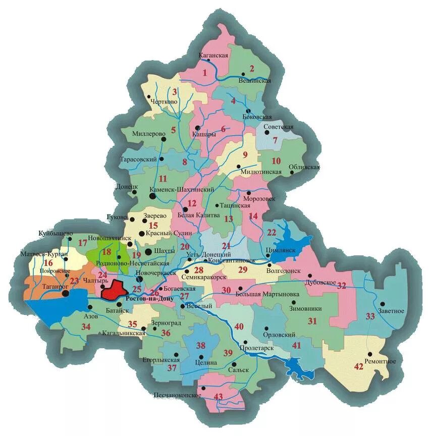 Карта ростовской области с городами и районами. Карта Ростовской области. Ростовская карта Ростовской области. Карта Ростовской области с районами. Карта Ростовской области по районам.