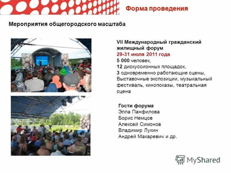 интересные формы проведения мероприятий