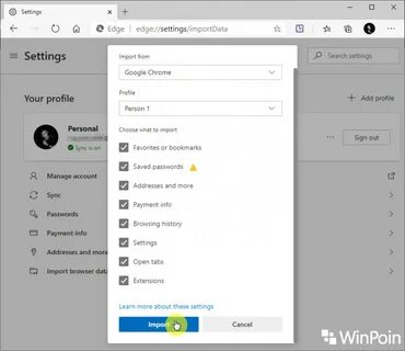 Edge settings