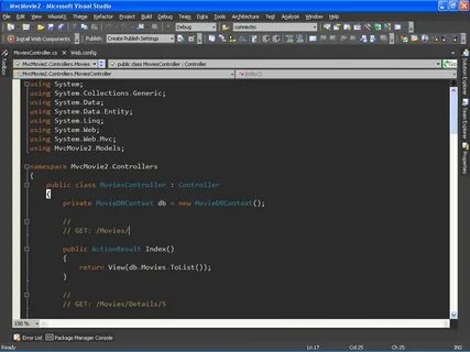 Visual studio список