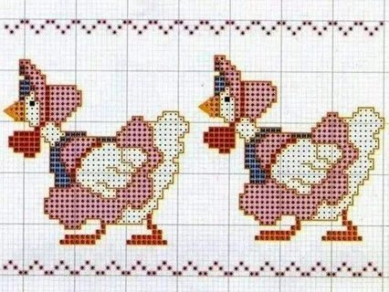 Гусь из бисера крестиком