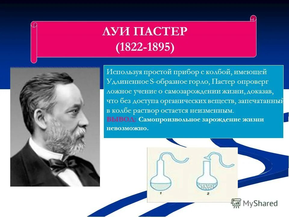 Луи Пастер (1822-1895). Луи Пастер открытия. S образная колба Луи Пастера. Луи Пастер вклад в биологию опыт. 3 л пастера