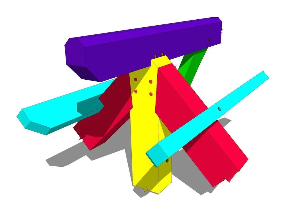 King Post Timber. Ridge Beam. King Post Joints. Соединения школа россии