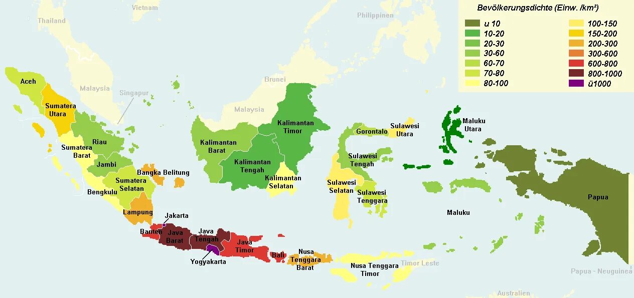 Численность малайзии. Карта плотности населения Индонезии. Индонезия население на карте. Остров Ява плотность населения. Плотность населения Индонезии.