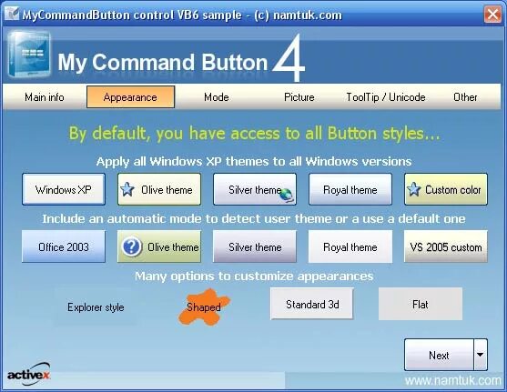 Command buttons