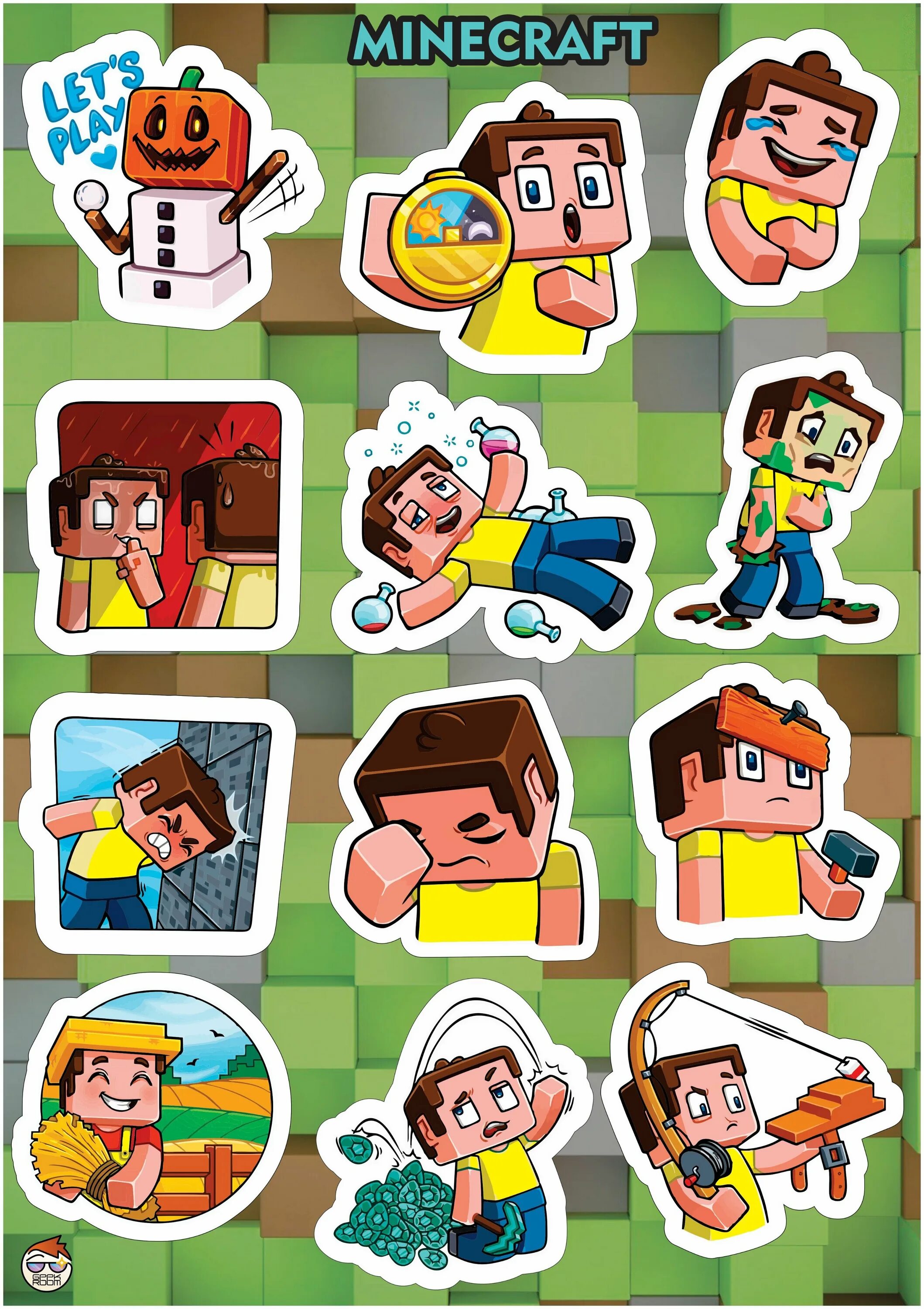 стикеры майнкрафт телеграмм премиум блоки