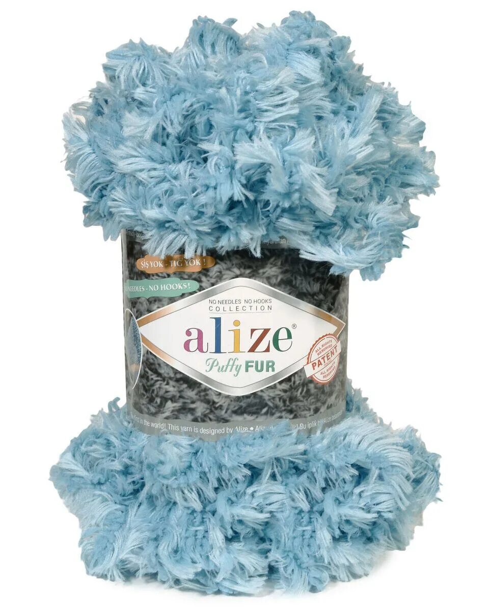 Пряжа ализе пуффи 5 мотков. Пряжа alize puffy fur. пряжа ализе пуффи fur. alize puffy fur 6106 голубой. пряжа ализе пуффи фур.