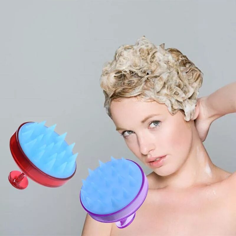 Щетка для волос для мытья головы. Shampoo Brush массажёр для кожи головы. Массажная щетка для мытья волос. Массажная щетка для головы силиконовая. Массажер для мытья головы.