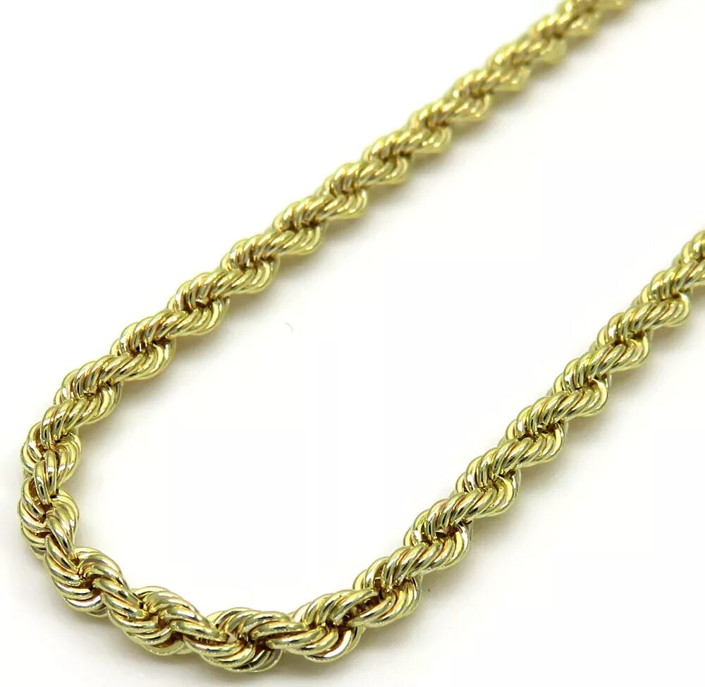 Rope Chain. Золото трос женские. Золотой трос 3 мм. 7.5Mm Reversible Screw link Design Chain Necklace bonded 1/10th 10k Yellow Gold 18".