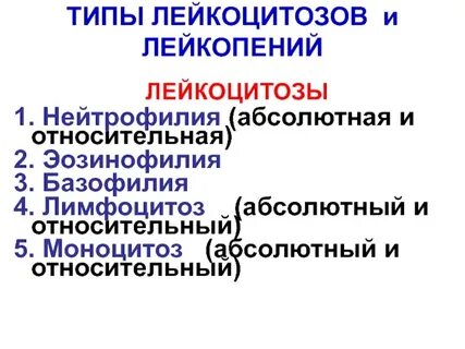Относительный лимфоцитоз