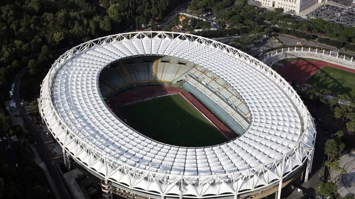 Стадион Олимпико Рим. Stadio Olimpico стадион. Стадион "Олимпико" в Риме, Италия.