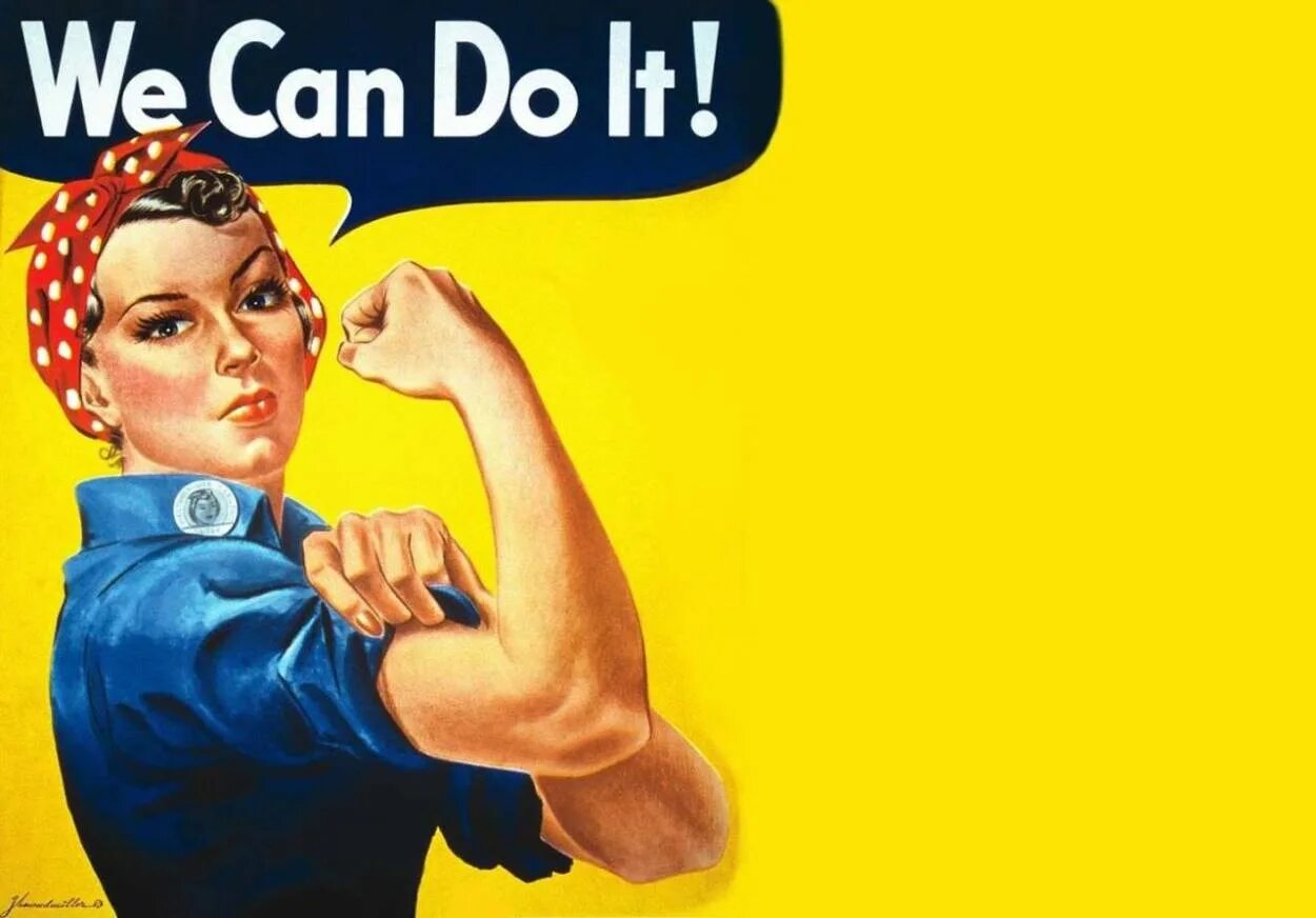 Yes we can do it. Феминизм we can do it. We can do it арт. Меме женщины.