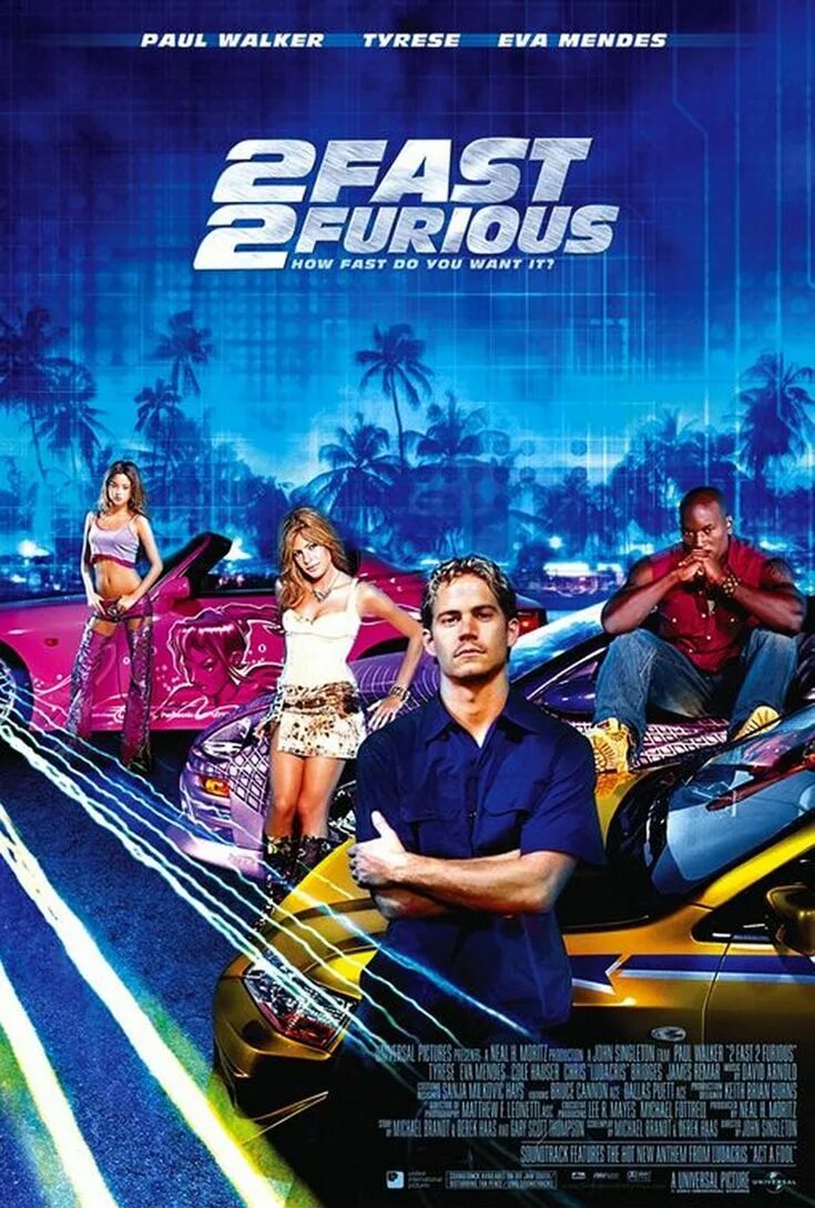 Форсаж вторая часть. 2 Fast 2 Furious (2003) Постер. Форсаж 2 2003 кадры. Форсаж 2 (2003) Постер. Пол Уокер 2003 Форсаж 2.