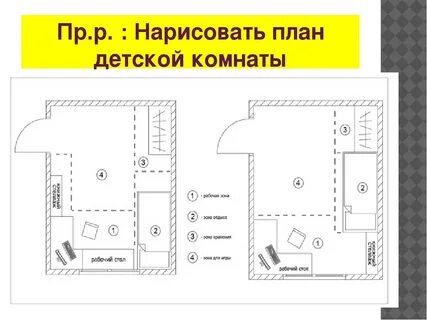 План комнаты по географии