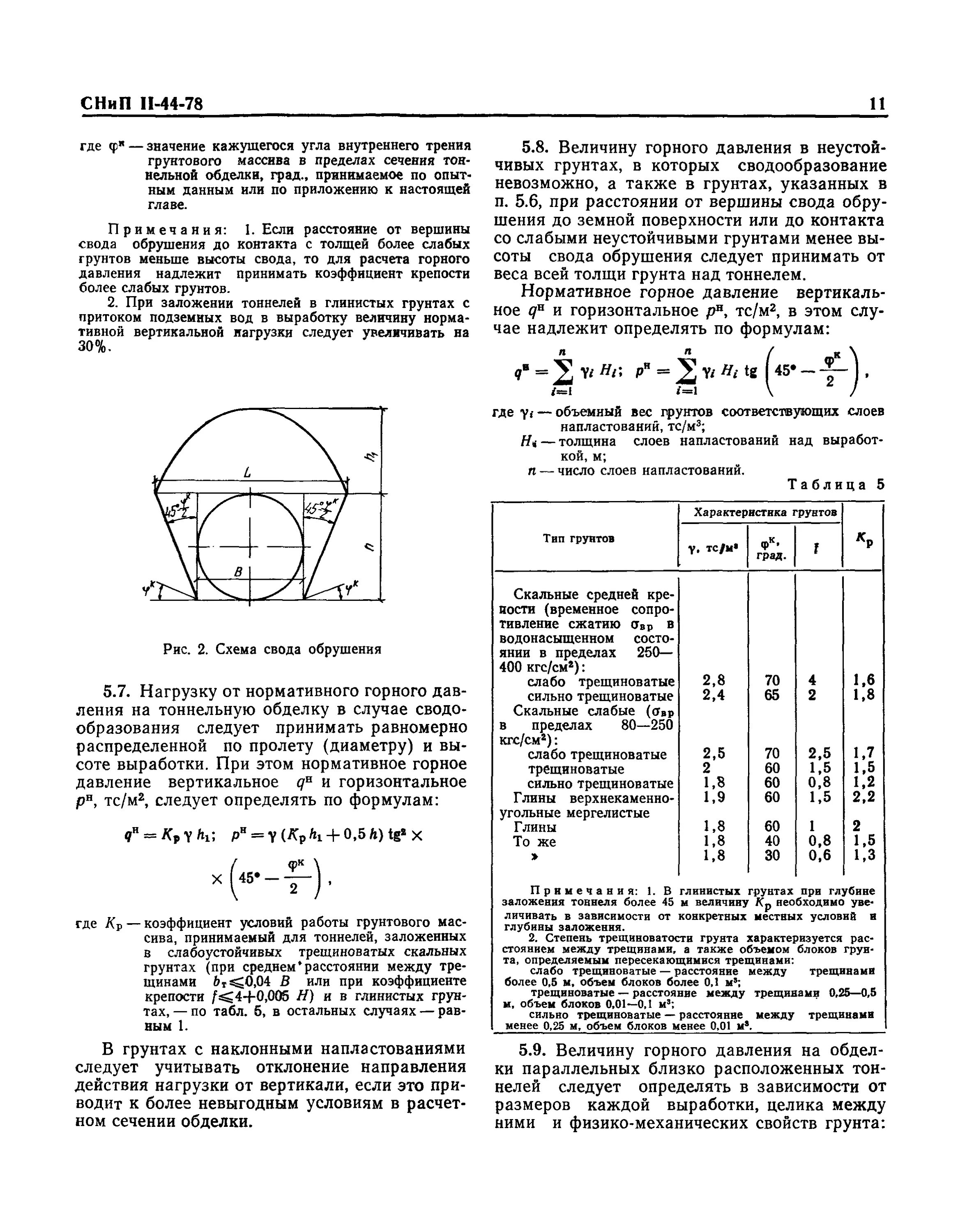 Для расчета горных. Снип ii-44-78. формула расчета высоты свода обрушения. высота свода обрушения по протодьяконову. нормативное вертикальное горное давление.