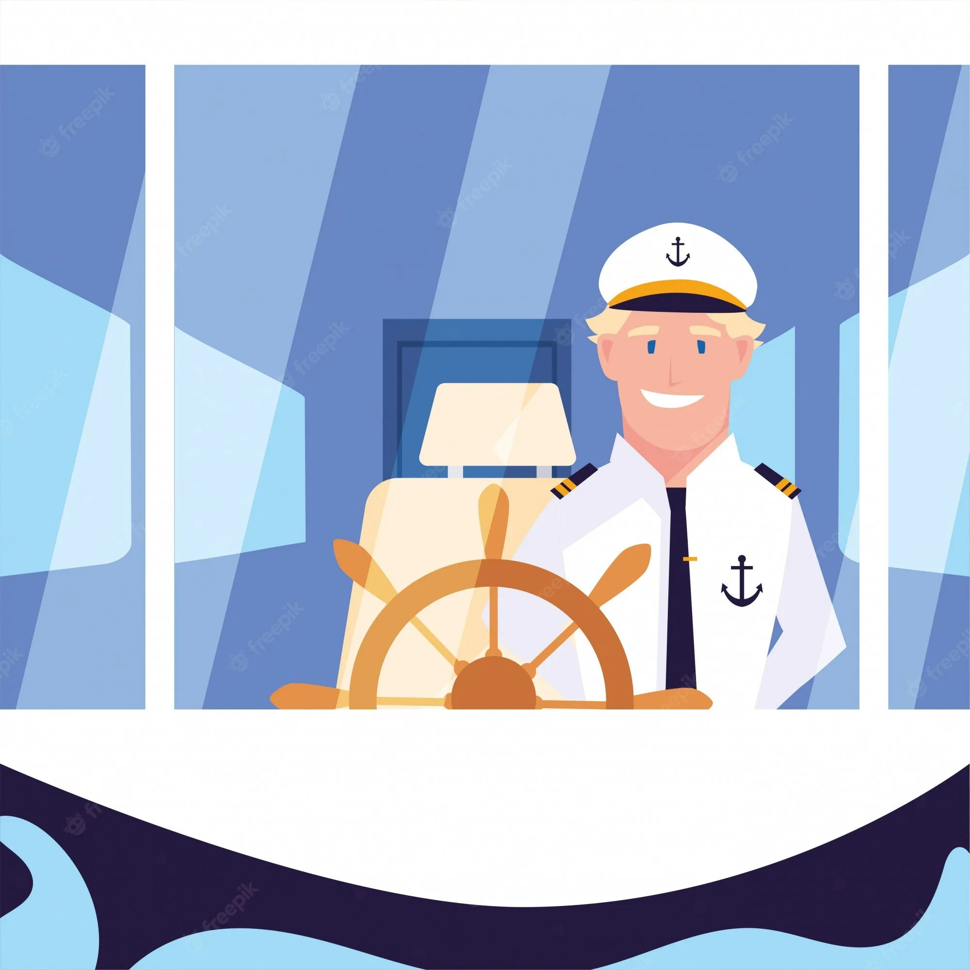He is a sailor. Капитан корабля. Портрет отважного капитана. Капитан для детей. Моряк за штурвалом.