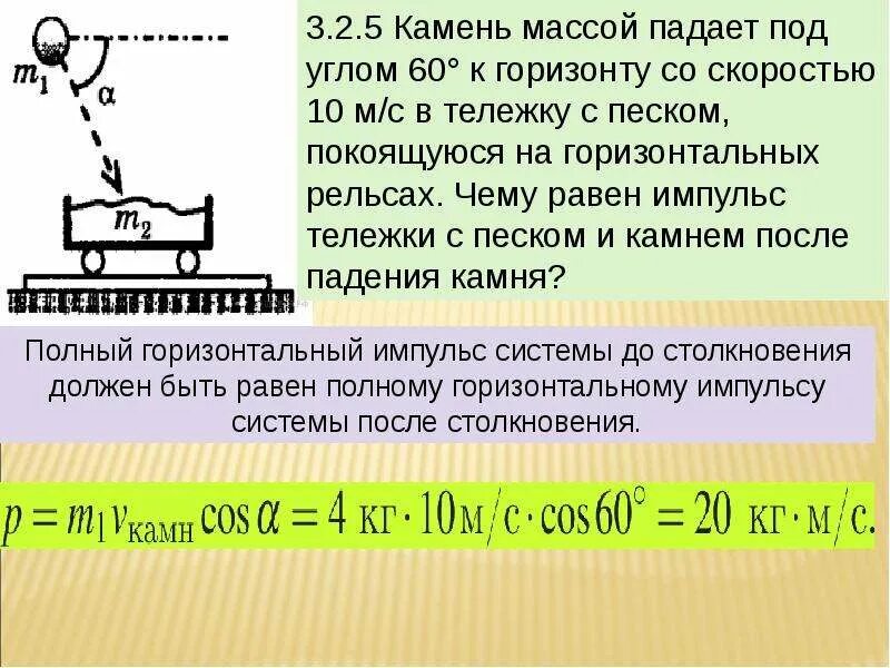 Импульс под углом. Импульс тела падающего под углом. Закон сохранения импульса с углом. Импульс системы тел под углом. Тележка массой 0 1 кг