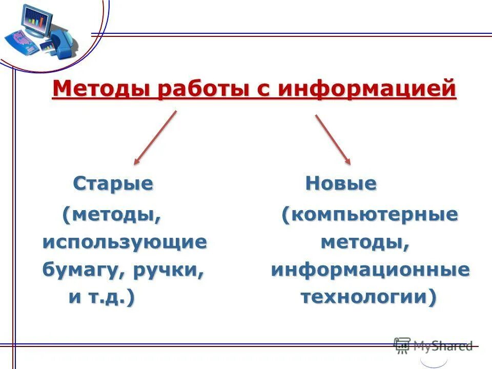 Информация в материальном мире. Алгоритм работы с информацией. Технологии работы с информацией. Этапы работы с информацией в информатике. Основные методы работы с информацией.