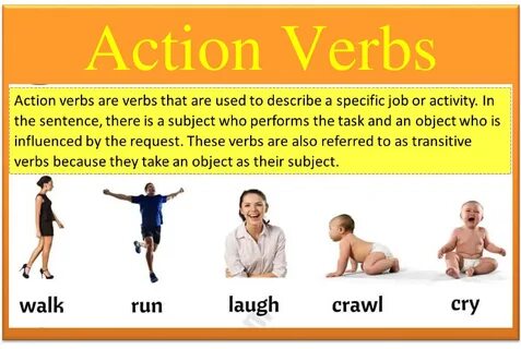 Lesson Plan of Action Verbs;A verb is a word that expresses action, makes a...